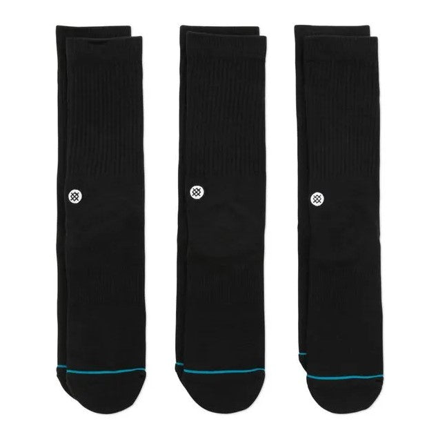 STANCE - 3 Pack Meia Icon "Black" - THE GAME